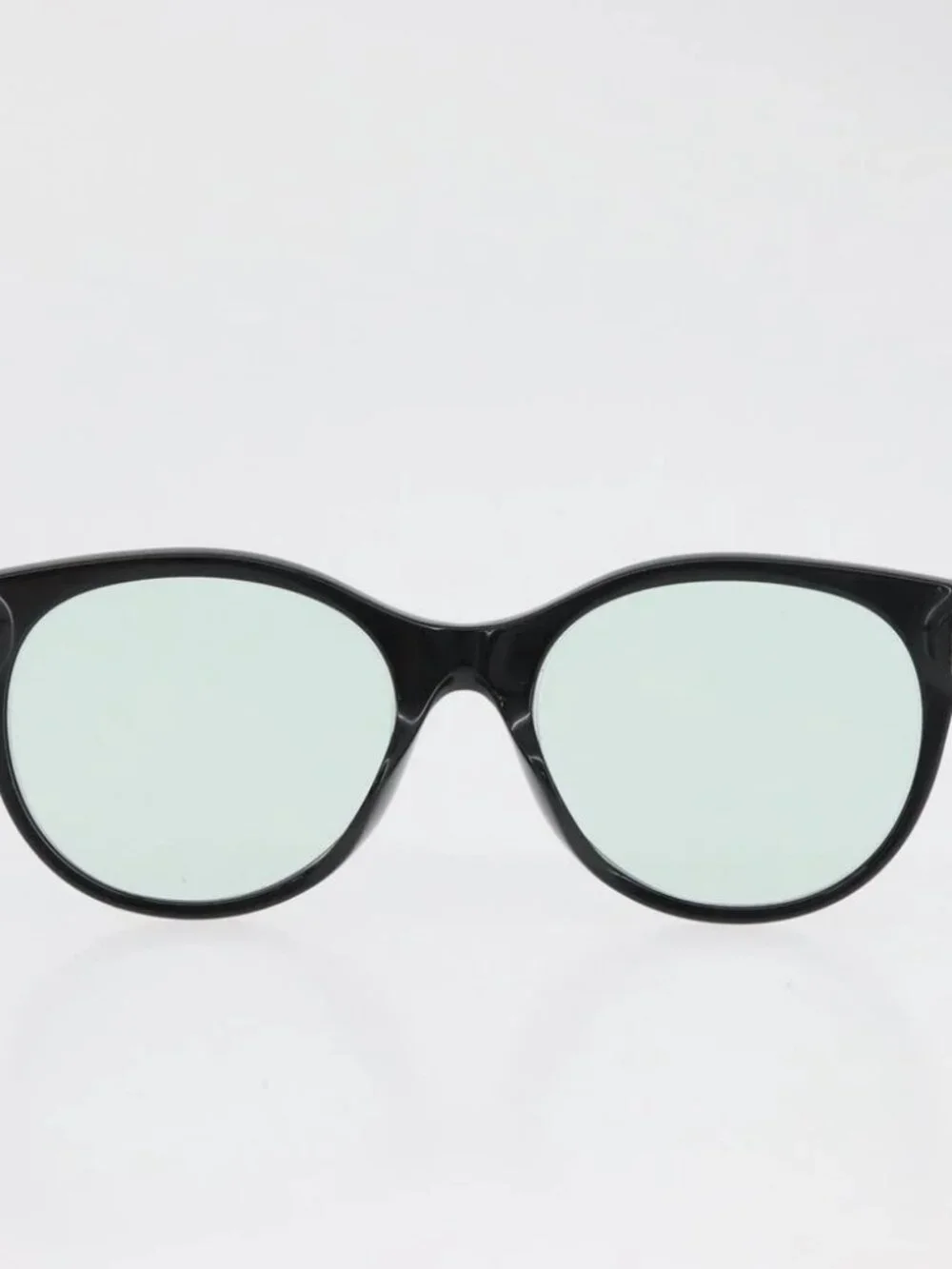 CHANEL COCO Mark Glasses plastic Green CC Auth BAZ663